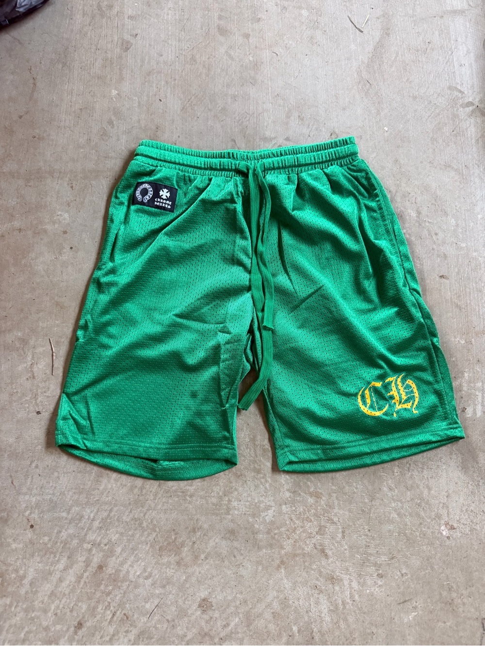 Green Chrome Hearts Mesh Shorts